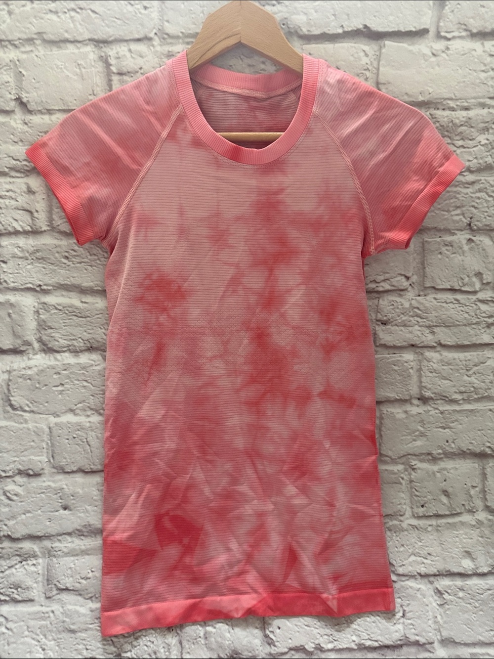 Lululemon Pink Tie-Dye Short Sleeve Top